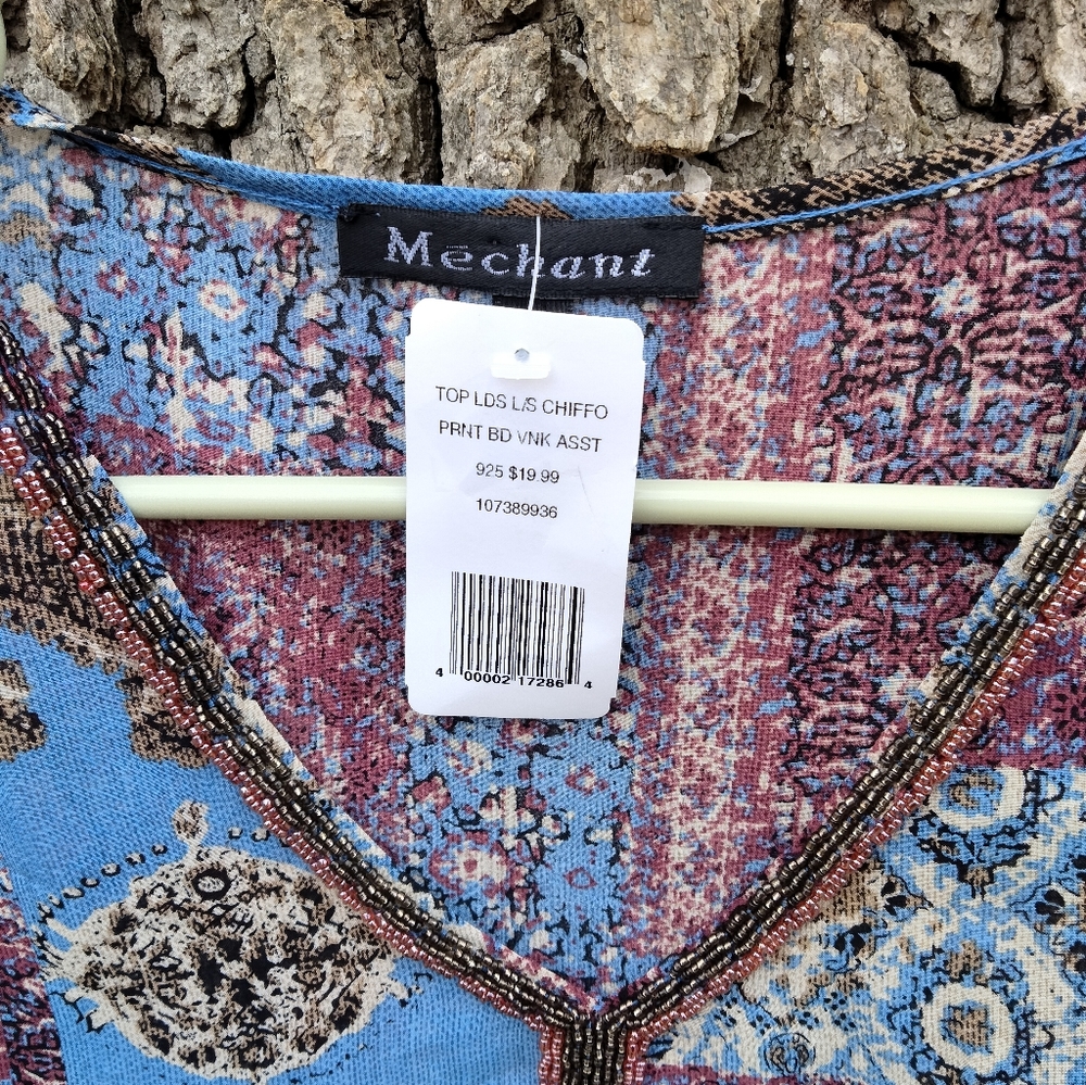 ⬇️Price Drop!⬇️ NWT Mechant Blouse in size M - Picture 4 of 4